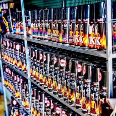 Combo 3 chai sơn samurai màu xám lông chuột gồm K414 - UCH210 - K1K - giấy nhám P800