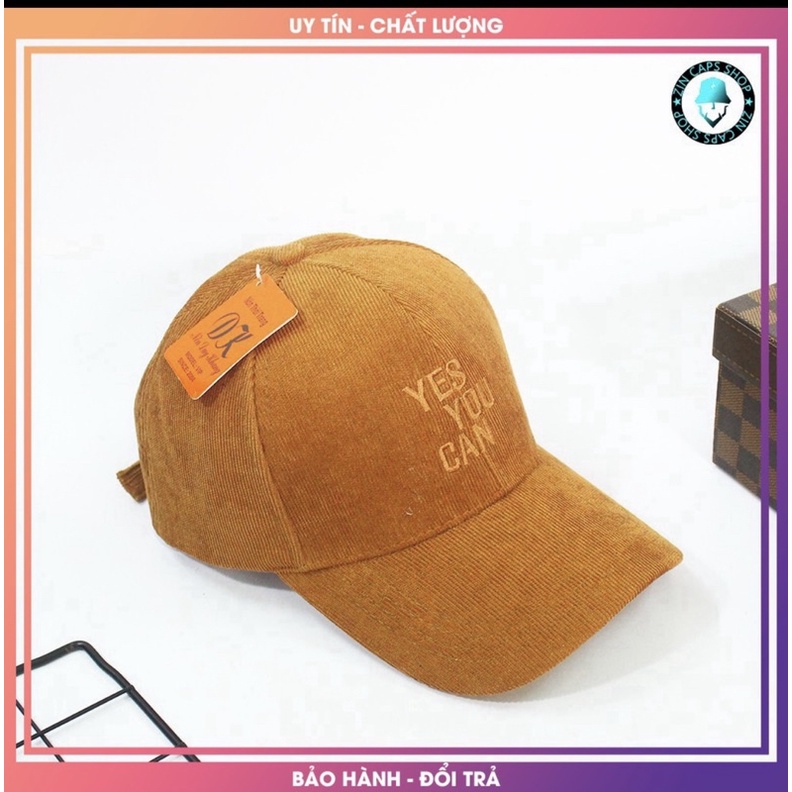 Nón Lưỡi Trai thêu chữ “YES YOU CAN”