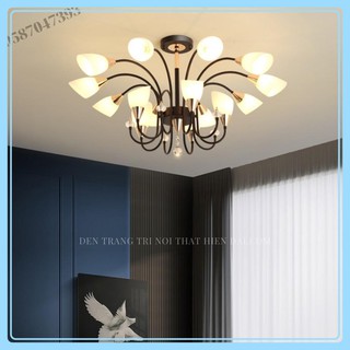 Đèn chum tuy líp hiện đại 15 tay - bh 24 tháng - bảo trì trọn đời đèn chùm phong cách đèn chùm trang trí