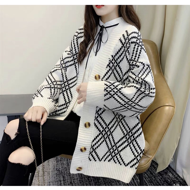 Áo Khoác Cardigan Len Chéo Hàng Quảng Châu M0108