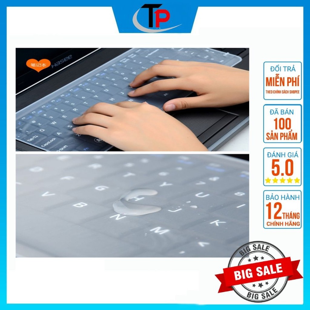 Miếng silicon bảo vệ bàn phím Laptop 10.0/14.0/15.6/17 inch chống nước, chống bụi bảo vệ tối đa bàn phím laptop