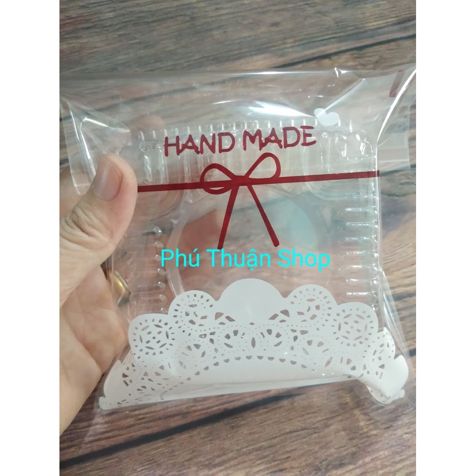 100 KHAY VÀ TÚI DÁN ĐỰNG BÁNH TRUNG THU HAND MADE 250 GRAM