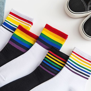 TẤT CAO CỔ THÊU CẦU VỒNG SIÊU CÁ TÍNH