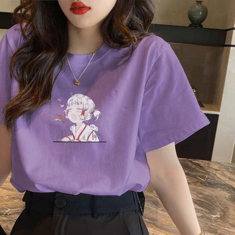 Áo Thun Cotton Tay Ngắn Cổ Tròn Màu Trơn 3D Dáng Rộng Phong Cách Hàn Quốc Đơn Giản Dễ Phối Đồ Dành Cho Nữ