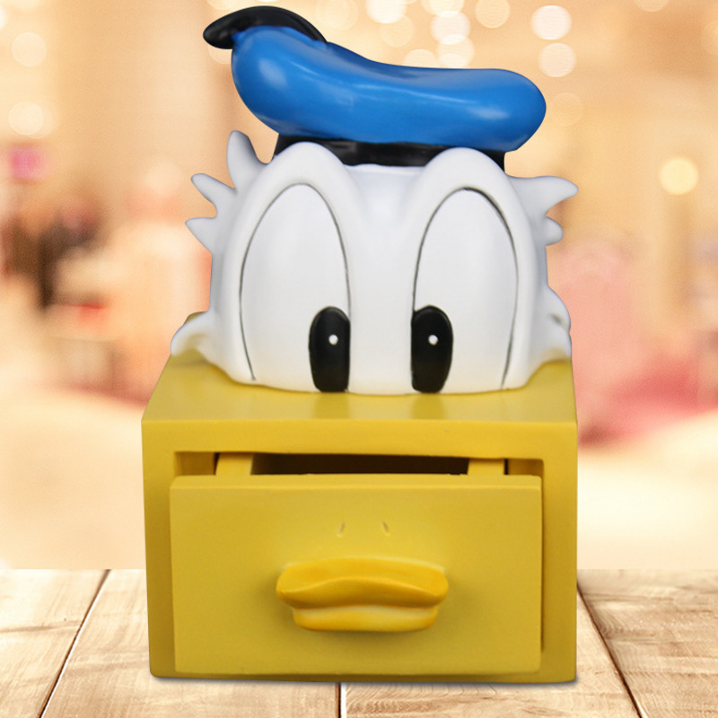 DONALD DUCK Hộp Đựng Trang Sức Kiểu Dáng Hoạt Hình Disney Dễ Thương
