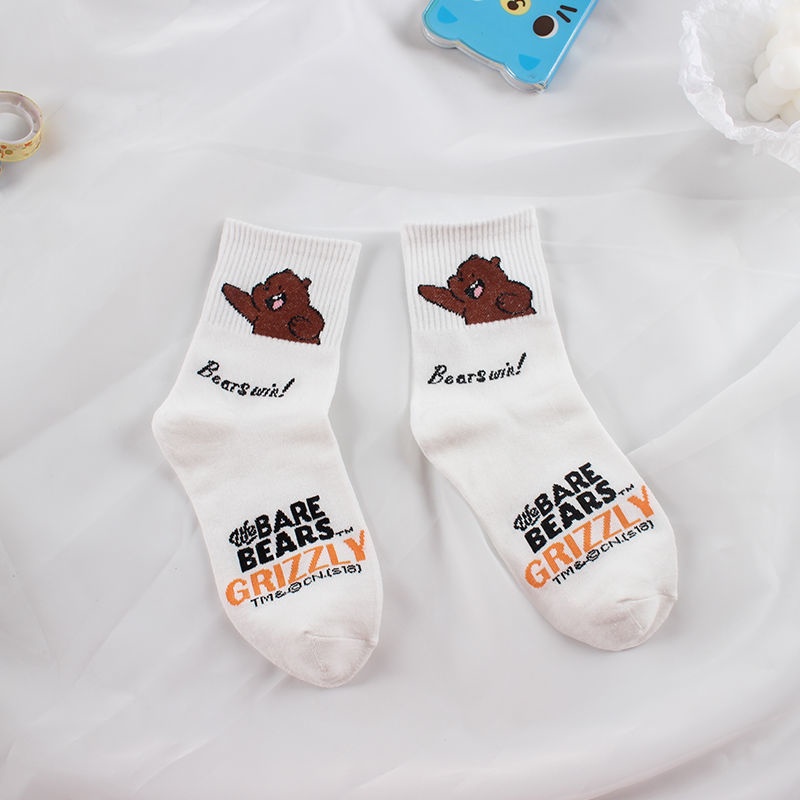 Đôi Vớ In Hình Gấu Trúc Bắc Cực Dễ Thương