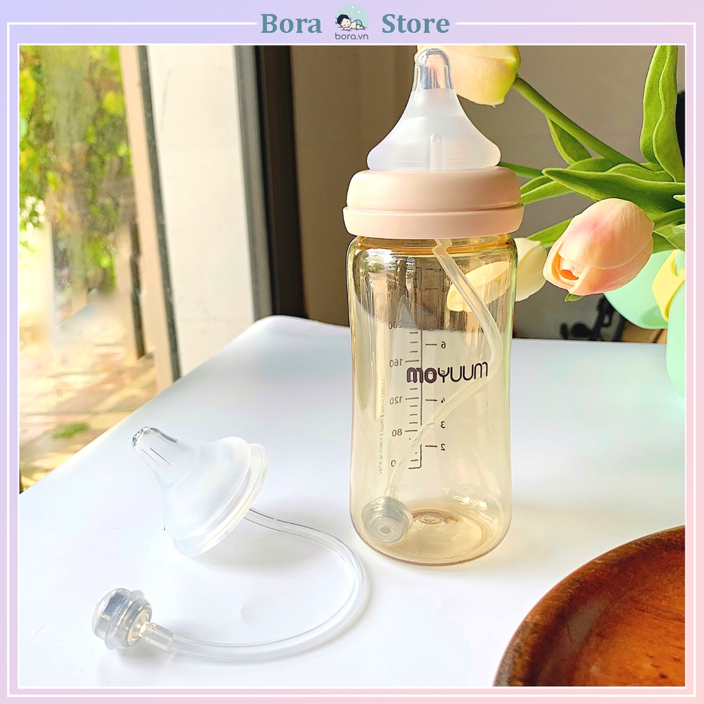 Ống tập hút bình sữa, dây ti sữa Moyuum.. giúp bé có thể ti bình ở mọi tư thế đứng, ngồi, nằm - MyBaby