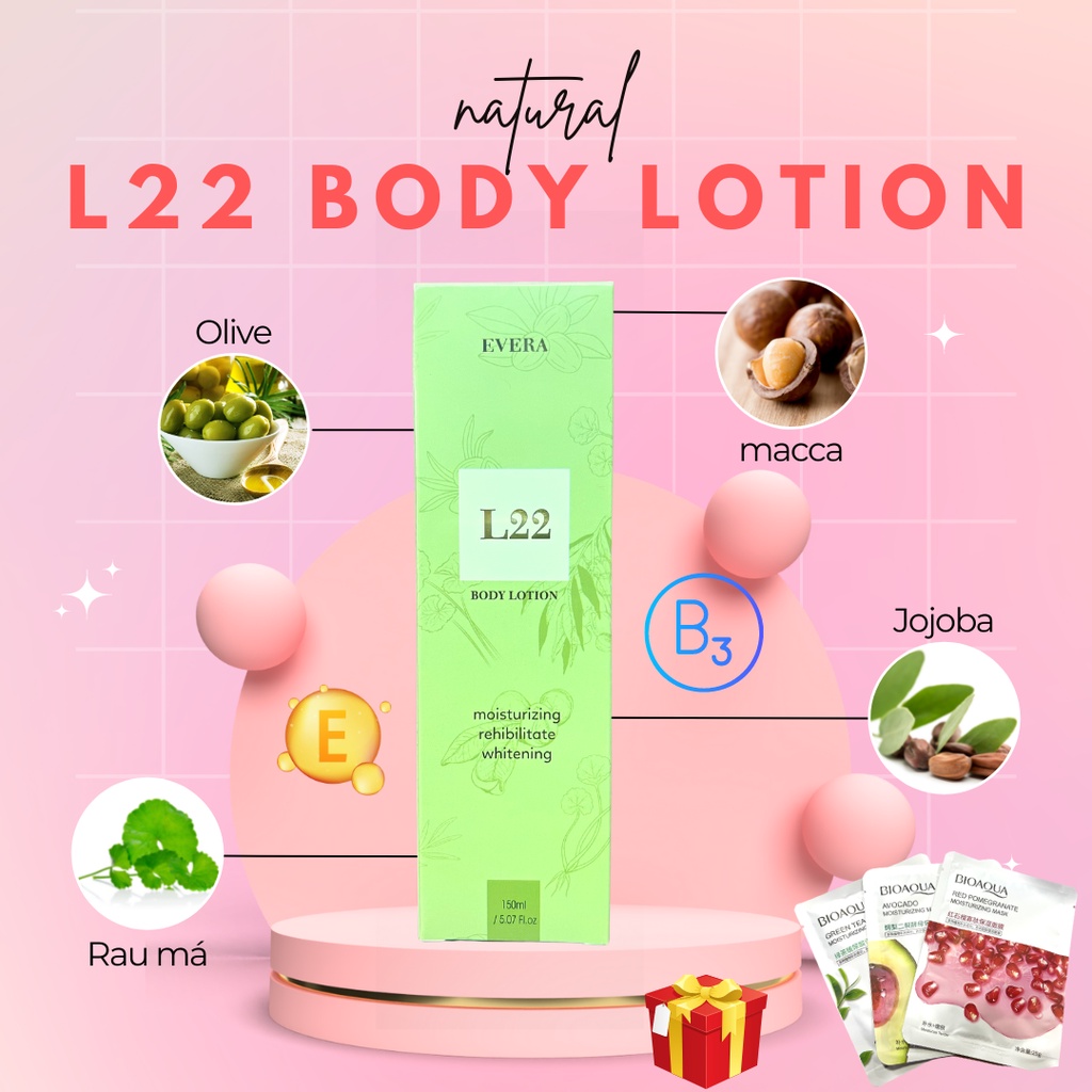 [Chuyên Sỉ]Kem Phục Hồi Da & Dưỡng Trắng Da L22 Body Lotion Dạ Thảo Lan (150Ml)