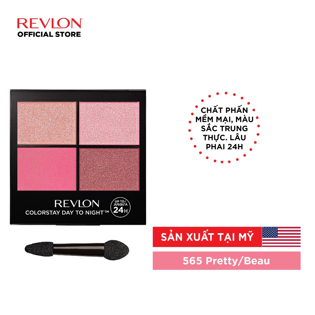 Phấn mắt lâu phai Revlon Colorstay Day to Night EyeShadow Quad 24h