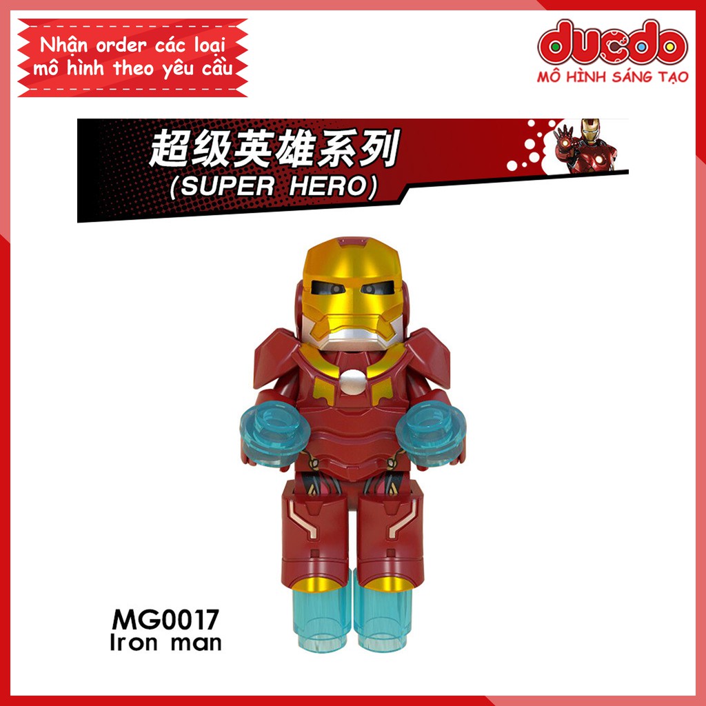 Minifigures siêu anh hùng Iron Man full giáp - Đồ Chơi Lắp Ghép Xếp Hình Mô hình Mini MG0017