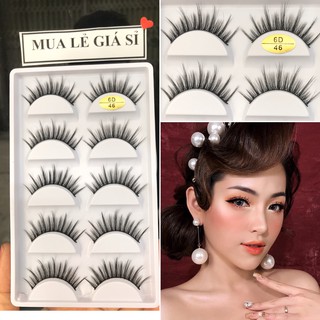 Mi giả 5 cặp/hộp mẫu 6D cá tính, dày, sợi mềm, nhẹ