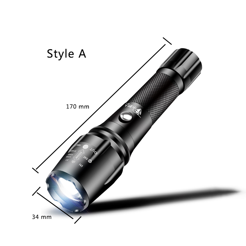 Đèn Pin Led Ánh Sáng Trắng/Đen Chống Nước 800lm Tiện Dụng Khi Đi Dã Ngoại