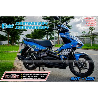 tem trùm airblade 2020 xanh đen cá mập