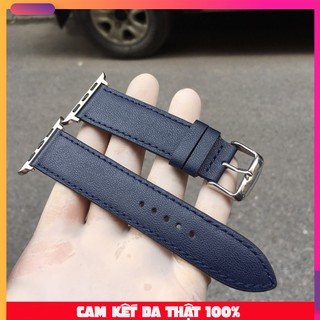Dây Da Apple Watch Da Bò Màu Xanh Navy Series 5/4/3/2/1 38/40/42/44mm - DOHA