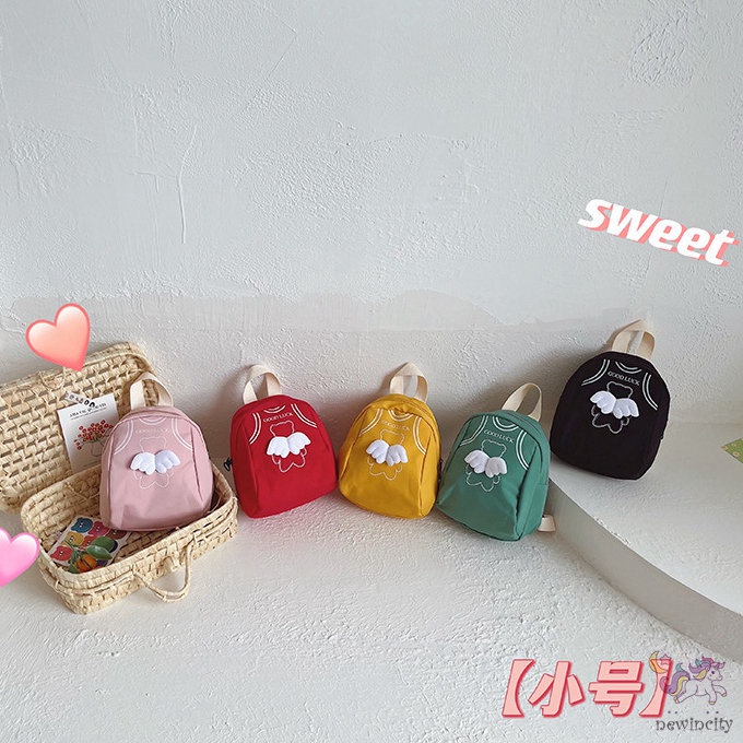 Ba Lô Học Sinh Đính Cánh Hoạt Hình Dễ Thương Cho Bé