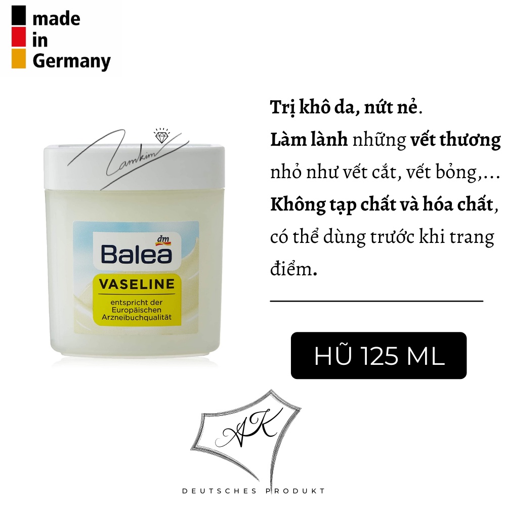 [ Hàng Đức ] Kem dưỡng ẩm Vaseline Balea - nội địa Đức - 125ml