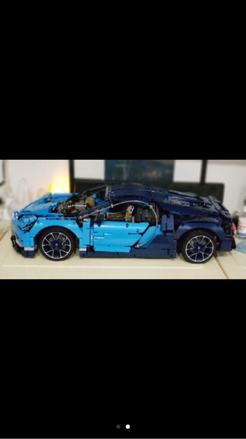 Lego Technic - Lepin 20086 (  Xếp hình siêu xe Bugatti Chiron  - Xanh Cam Đỏ 3636 khối )