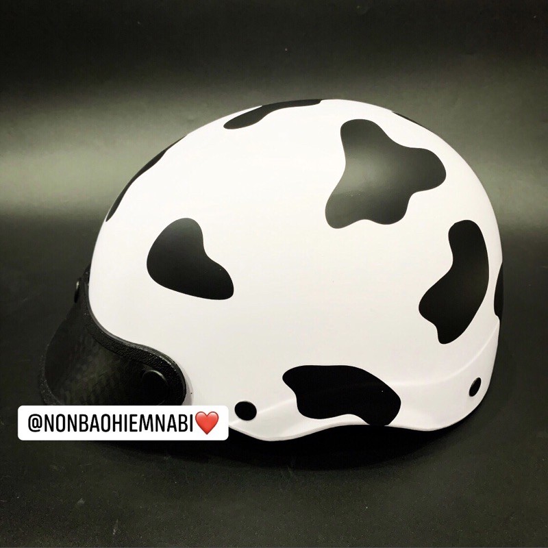 Mũ bảo hiểm bò sữa cao cấp - Hàng chuẩn loại 1 - Sắc nét từng chi tiết
