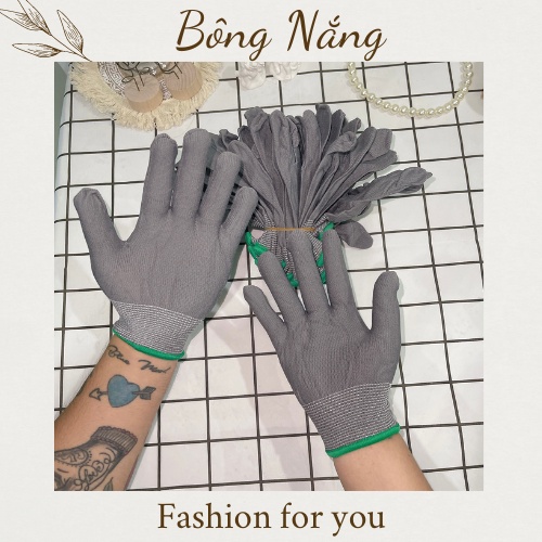 Combo 10 Bao tay lao động Hàn Quốc, găng tay ôm sát chống trơn truợt nam nữ
