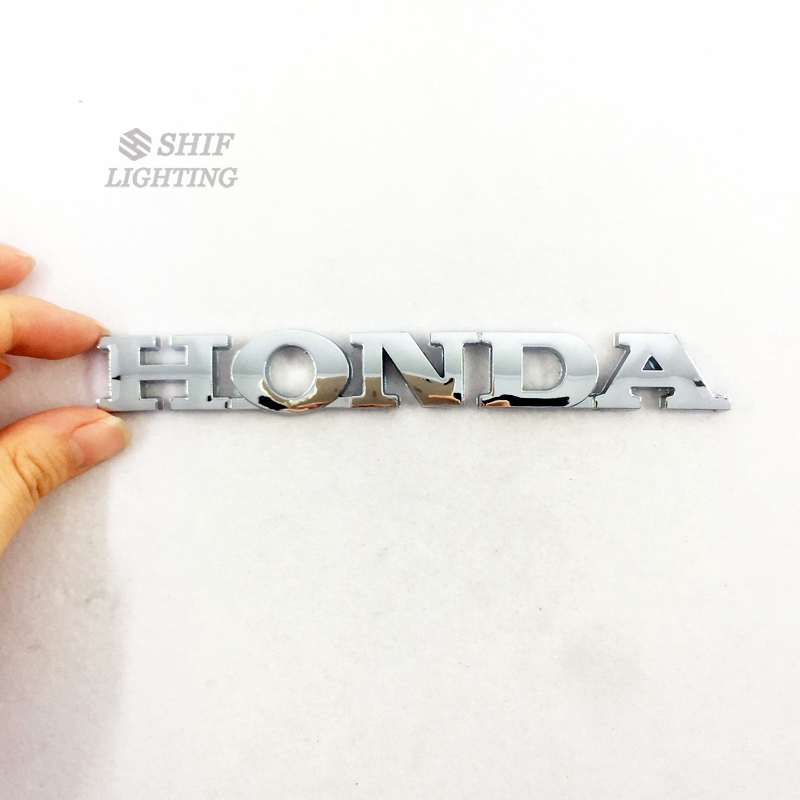 1 X ABS Chrome Honda Logo Auto Car Side Fender Rear Trunk Emblem Badge Sticker Replacement For Honda