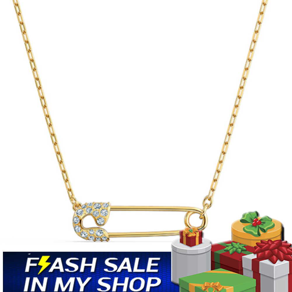 FLASH SALE 100% Swarovski Dây Chuyền Nữ SO COOL Kẹp giấy Sang trọng Đô thị quyến rũ FASHION Necklace trang sức đeo Trang sức