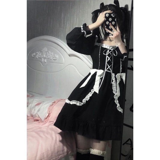 Váy/Đầm lolita hầu gái dễ thương hàng LOẠI 1 chất vải cao cấp