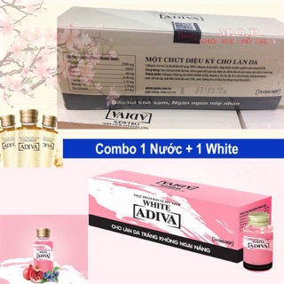 Combo 1 WHITE ADIVA + 1 COLLAGEN ADIVA (14 lọ/ hộp)