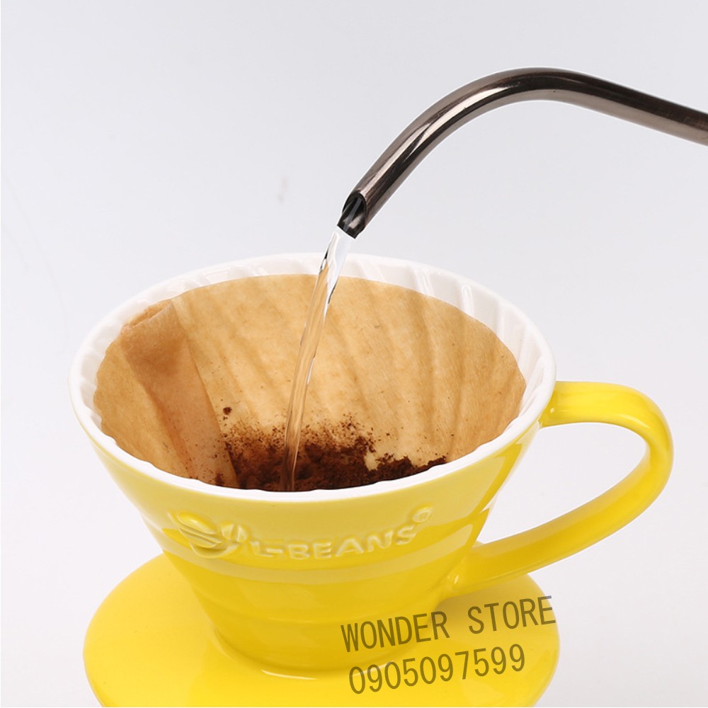 Giấy lọc cà phê L-BEANS dùng cho drip V60 khi pha cafe