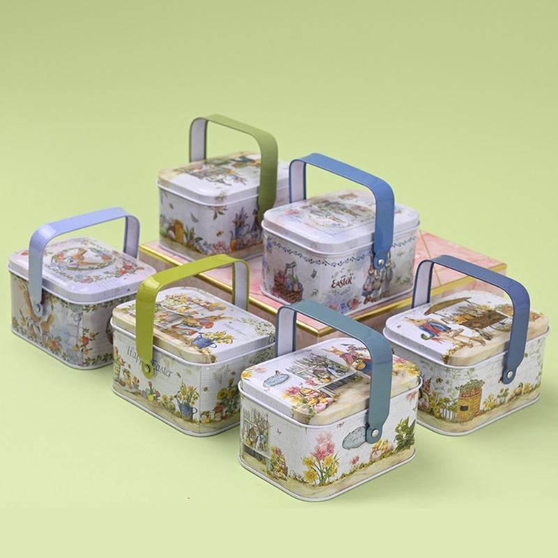 Hộp Thiếc Mini Đựng Trang Sức Hình Thỏ Phục Sinh
