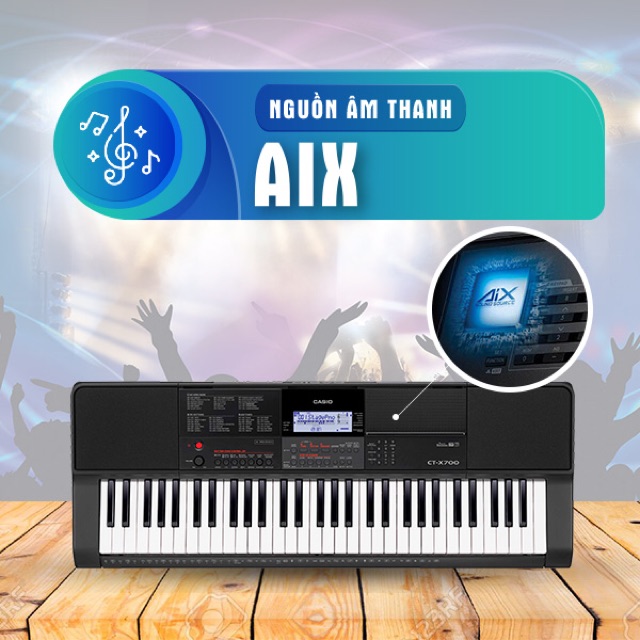 Đàn organ Casio CTX-700(ảnh thật phía sau)kèm nguồn CHÍNH HÃNG