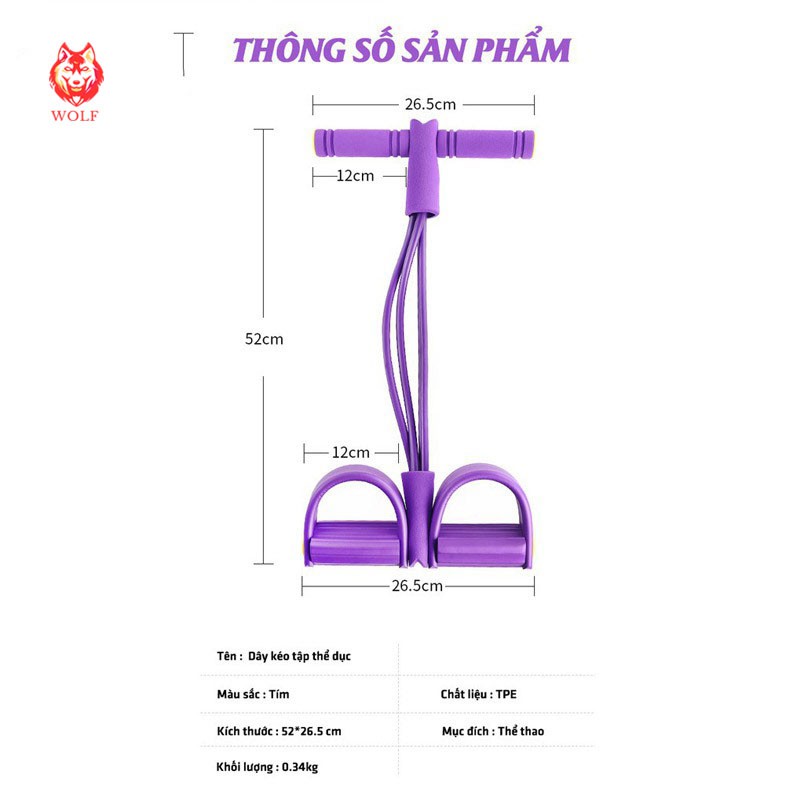 Combo Thảm Yoga Gym Cao Cấp Chống Trượt + Dây Kéo Kháng Lực 4 Dây Cao Su + Con Lăn Tập Bụng Eo Hiệu Quả