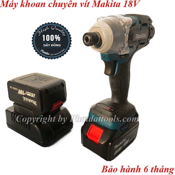 Máy khoan chuyên vít Makita dùng pin 18V