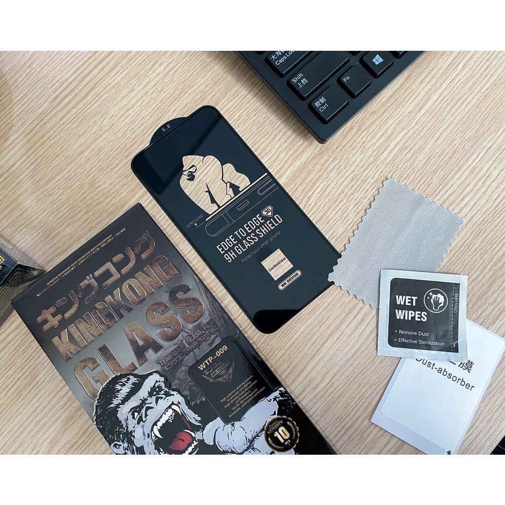 KÍNH CƯỜNG LỰC KING KONG FULL MÀN CHO IPHONE CÁC DÒNG