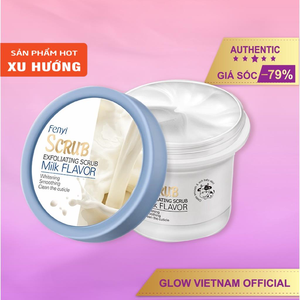 Gel sữa bò tươi tẩy tế bào chết làm sạch da giảm_mụn căng da hiệu quả 100g- Glow Vietnam