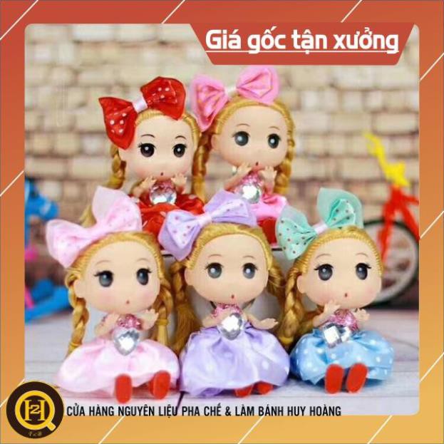 Combo 10 búp bê chibi 6cm có áo quần -  trang trí bánh phụ kiện sinh nhật