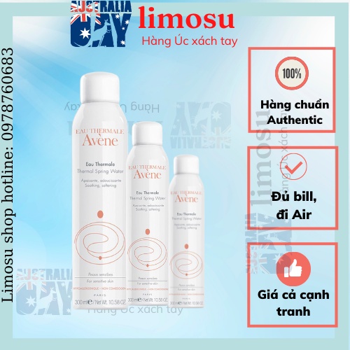 Xịt khoáng Avene, xịt khoáng cho mọi loại da - Limosu