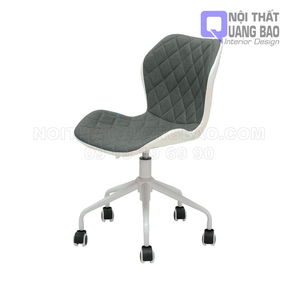 Ghế Bar JB-453X Lưng Nệm Nhựa PP Bọc Vải Bố , Chân Sắt Sơn Tỉnh Điện Có Bánh Xe Di Động (QB-NT-GCF04)