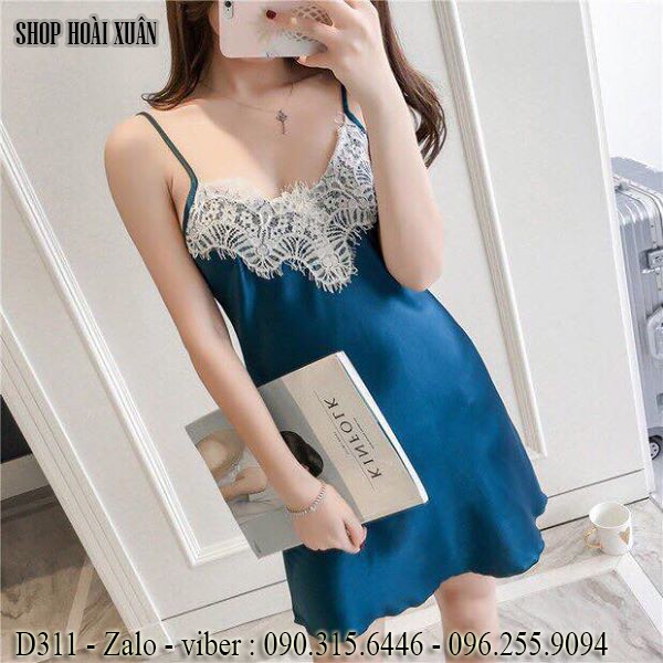 Đầm ngủ phi lụa hàng xuất khẩu cao cấp - D311