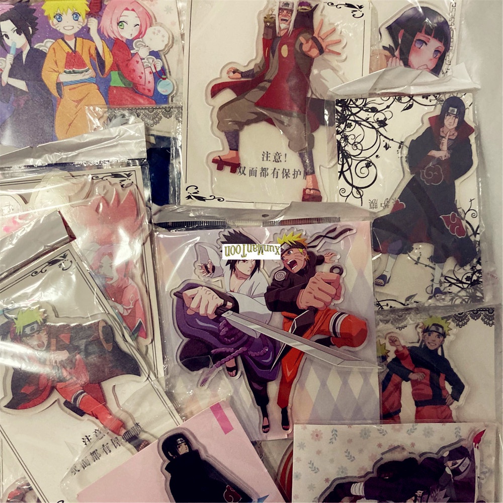 Hộp Quà Tặng Móc Khóa/Vòng cổ/Móc Chìa Khóa Bằng Acrylic In Hình Naruto