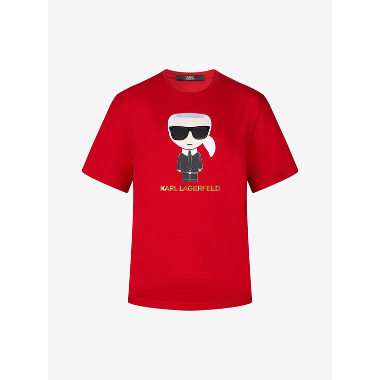 Áo Thun Tay Ngắn In logo Karl Lagerfeld Thời Trang Cho Cặp Đôi
