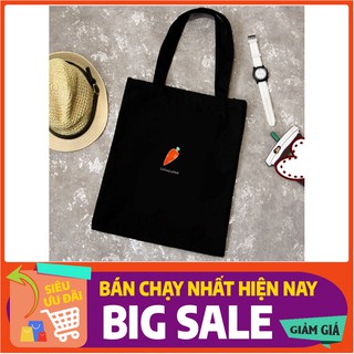 FREESHIP 50K_Túi tote vải mềm canvas mềm Túi tote nhiều hình giá sỉ (ĐEN)