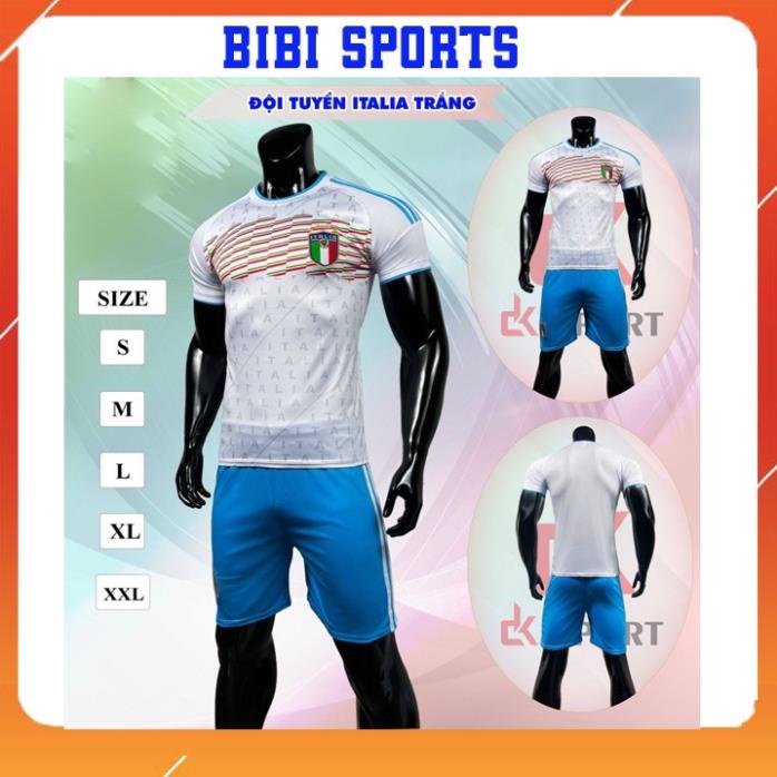 Áo đá banh in tên bộ quần áo đá bóng nam Ý Italia BIBI SPORT đồ thể thao trẻ em thun lạnh mới nhất 2021-2022 *