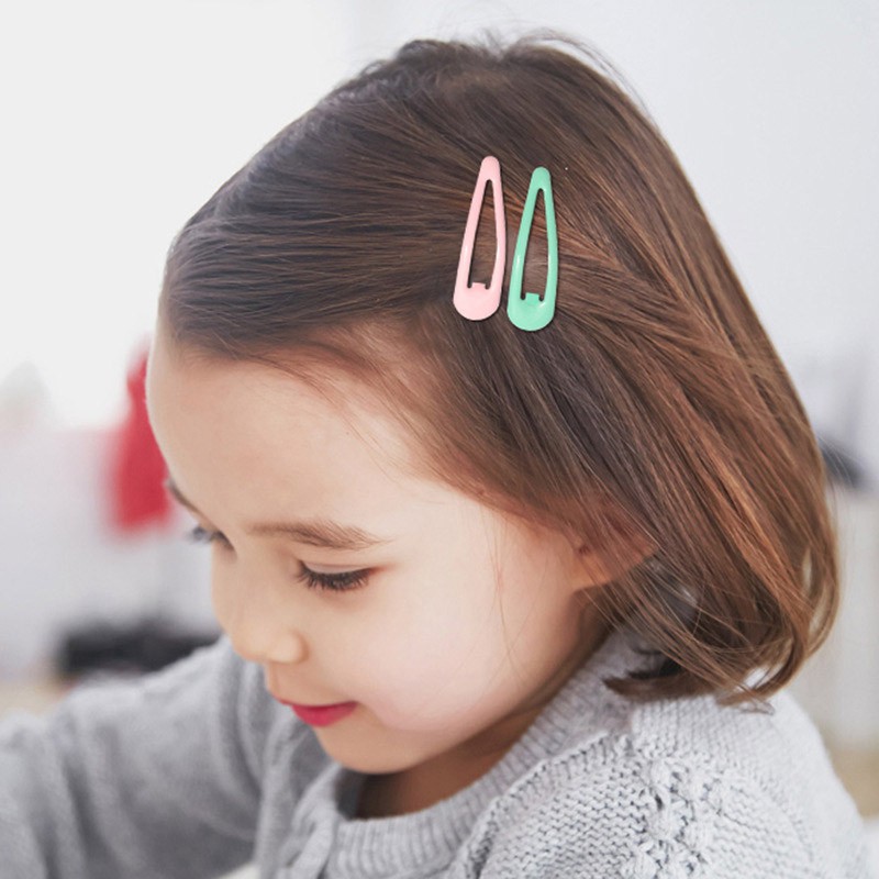 Set 24 kẹp tóc kim loại màu sắc tươi sáng xinh xắn