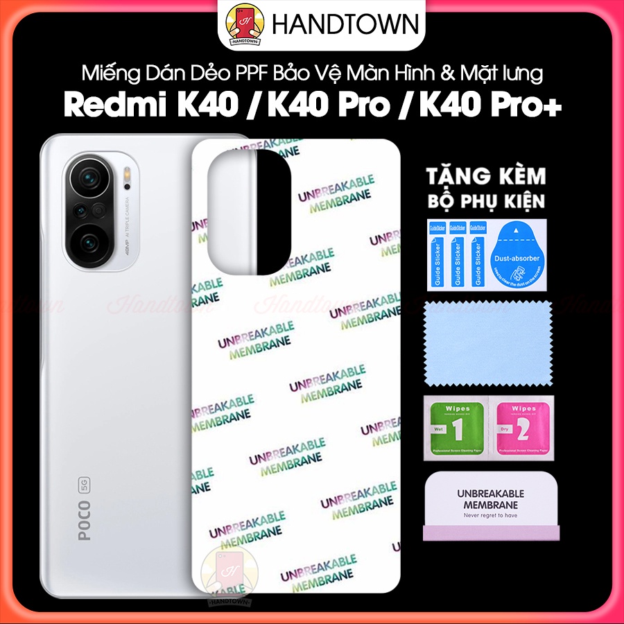 Miếng Dán PPF Xiaomi Poco F3 Bảo Vệ Máy Chống Xước Chống Nước Chống Vân Tự Phục Hồi Cao Cấp Handtown