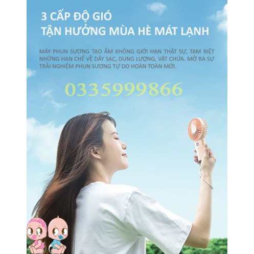 [GIÁ RẺ] QUẠT MINI CẦM TAY TỎA HƯƠNG THƠM SIÊU ÊM