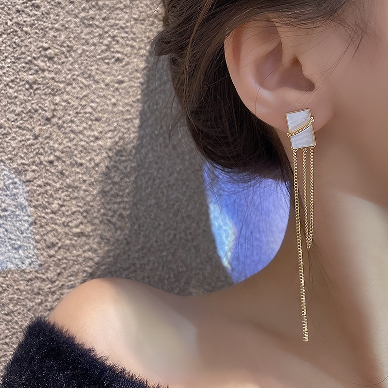 Khuyên tai YeYi tua rua hình học phong cách Hàn Quốc thời trang cho nữ