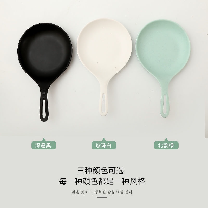 Hàng Mới Về  Bộ Muỗng Đĩa Ăn Bằng Nhựa Phong Cách Hàn Quốc Với Tay Cầm Giả Sứ Kèm Tay Cầm Nhựa
