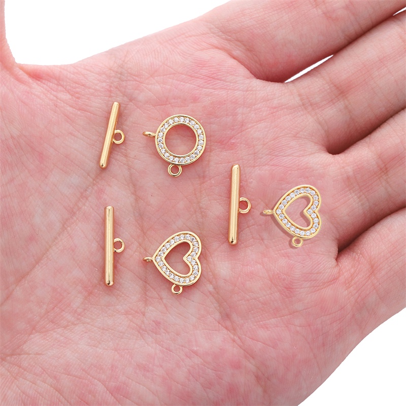 Set mặt dây chuyền BEADIA mạ vàng 18k đính dùng làm trang sức DIY
