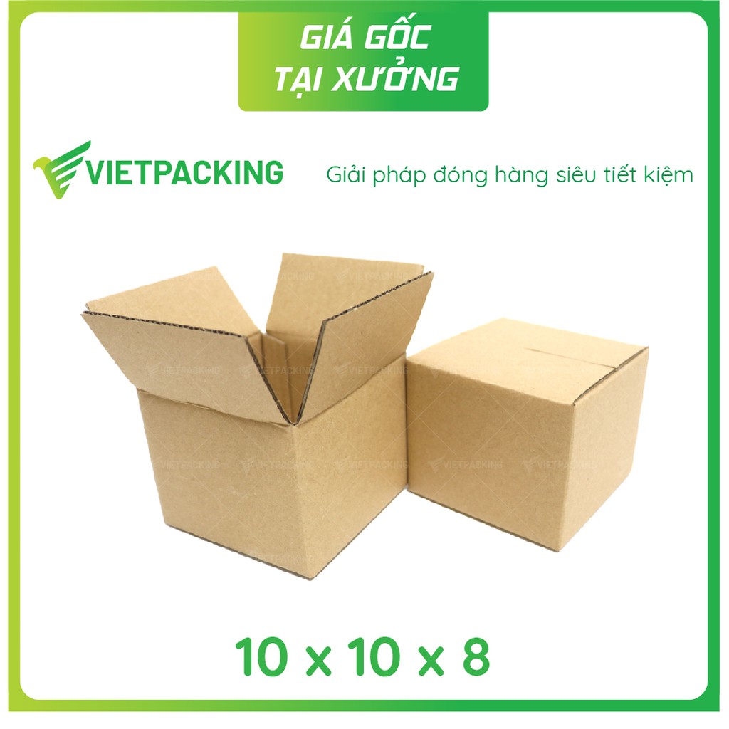 10x10x8 - 50 hộp carton nhỏ đóng hàng tiện lợi V034