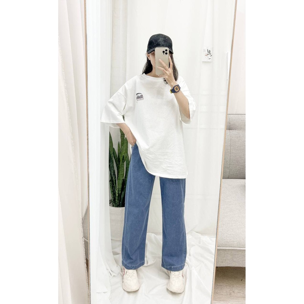 Quần Jean baggy ống rộng nữ Ulzzang Kyubi có lưng chun dây rút [Có bigsize] - Jean cullote Kyubi JR28